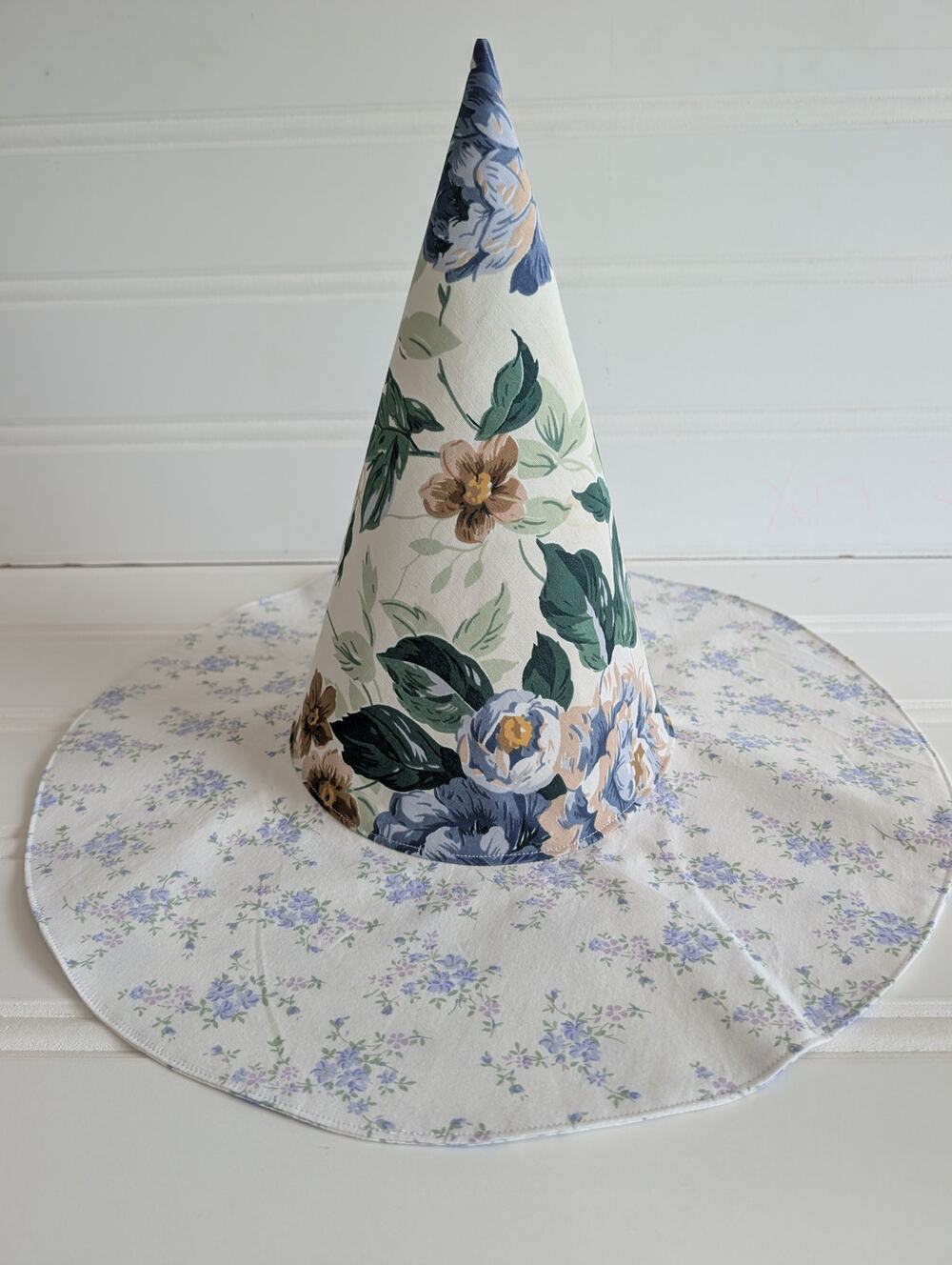 Handmade Floral Whimsy Floppy Witch Hat - 16